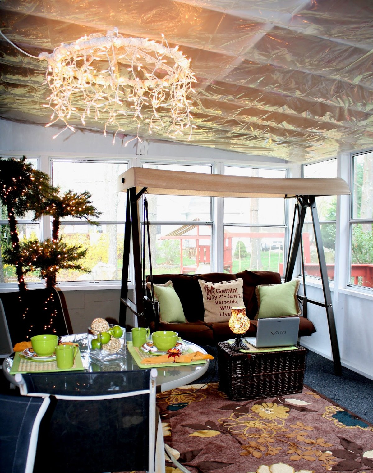 Плетеные люстры для веранды