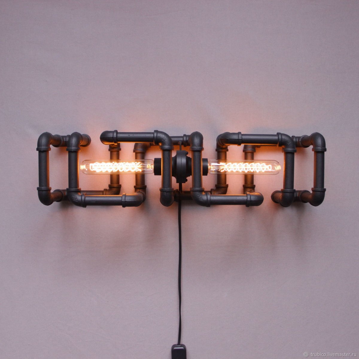 Люстра лофт из дерева и металла на 10 ламп 118 Loft