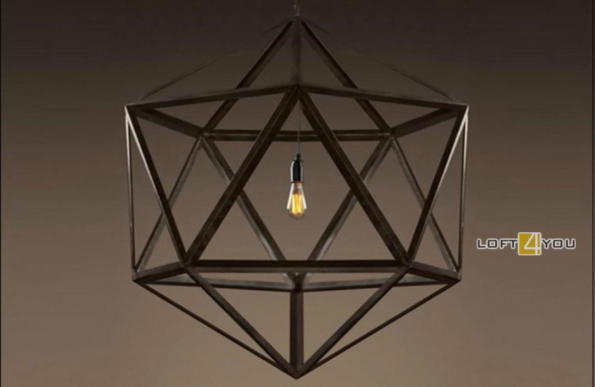 Люстра лофт из дерева и металла на 10 ламп 118 Loft