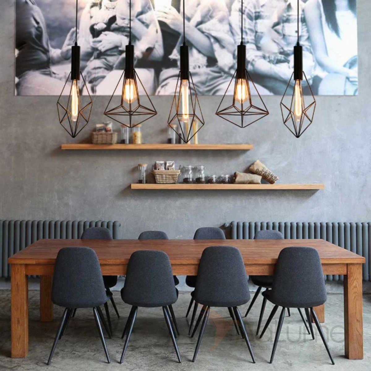 Светильники в стиле лофт на кухню