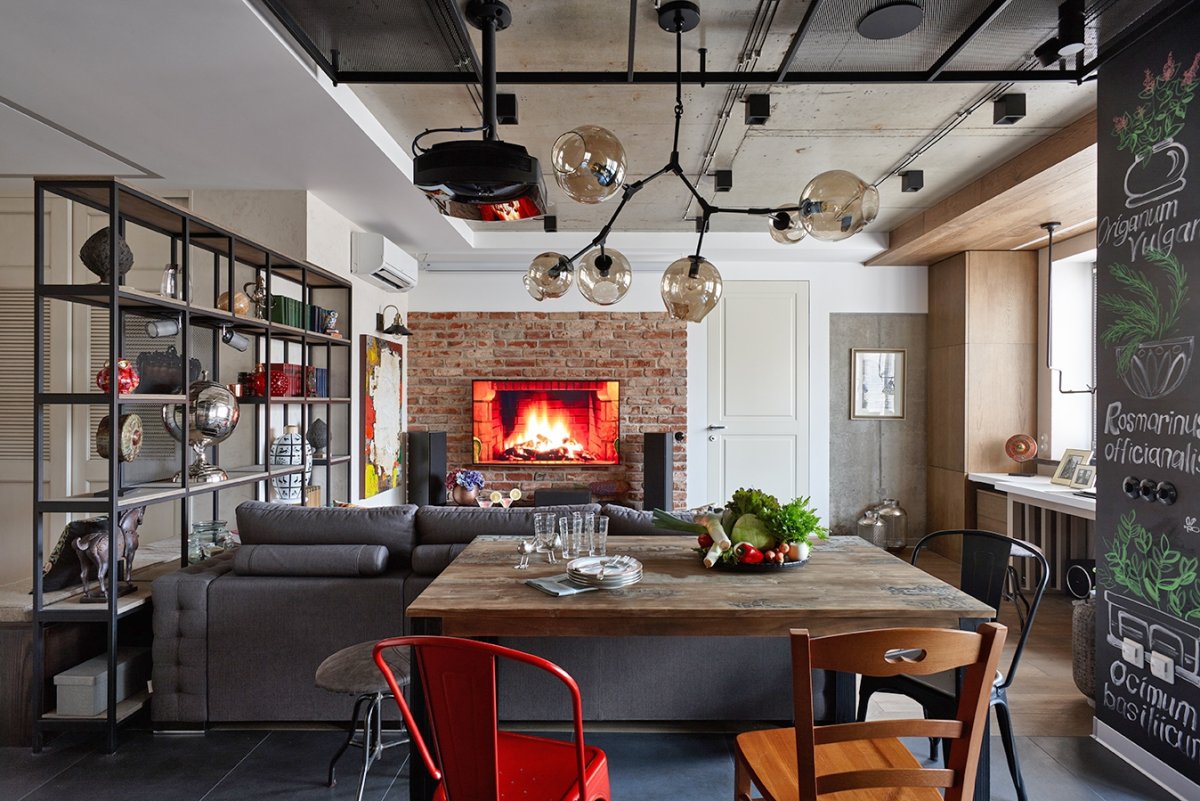 Уютный лофт в интерьере