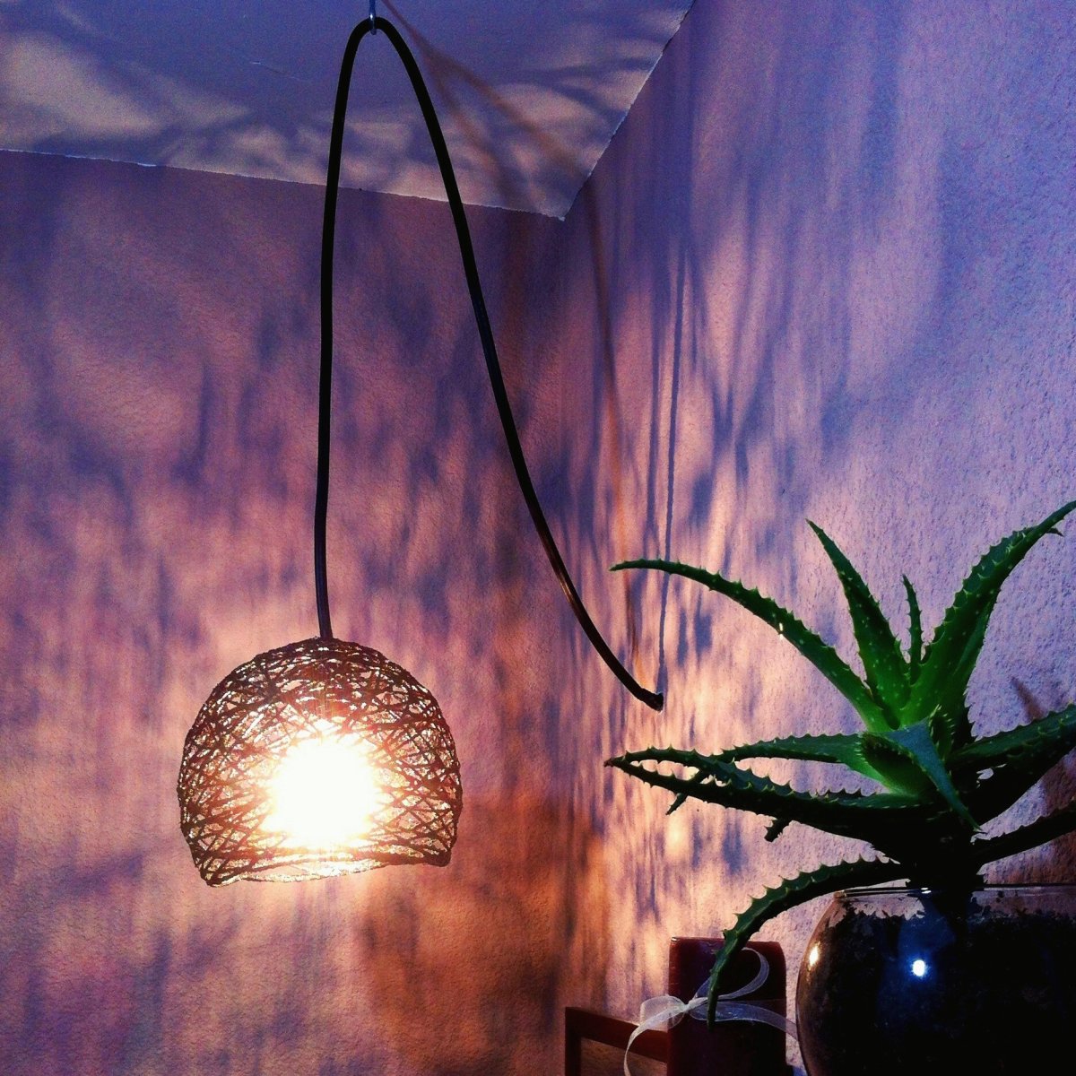 Абажур из джута