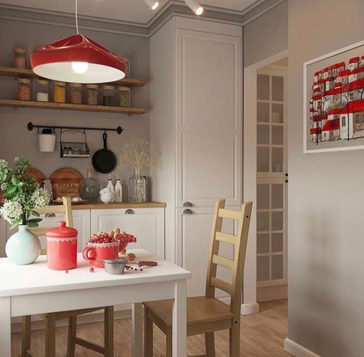 Фрески в маленькой кухне