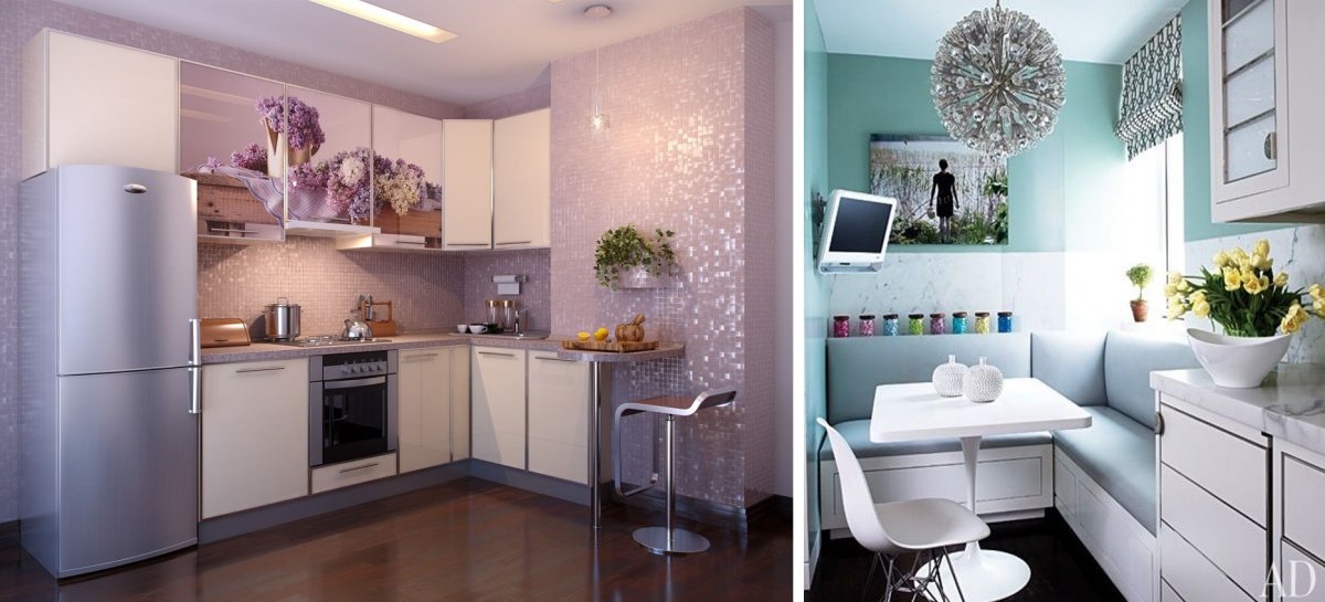 Интерьер небольшой кухни