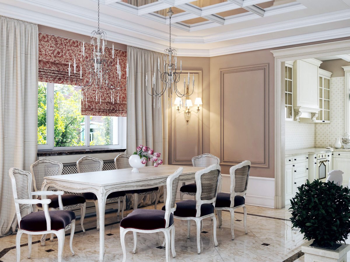 Гостиная с обеденным столом