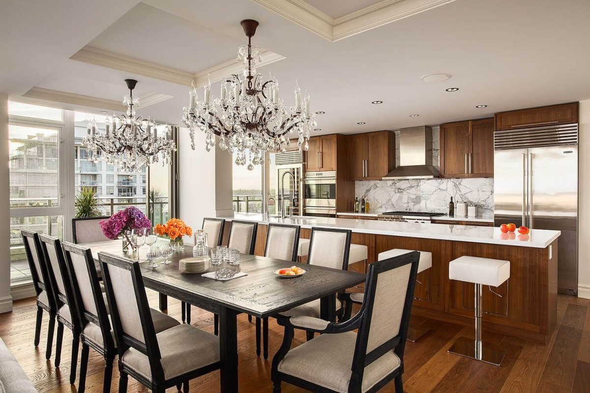 Люстра хрусталь в интерьере