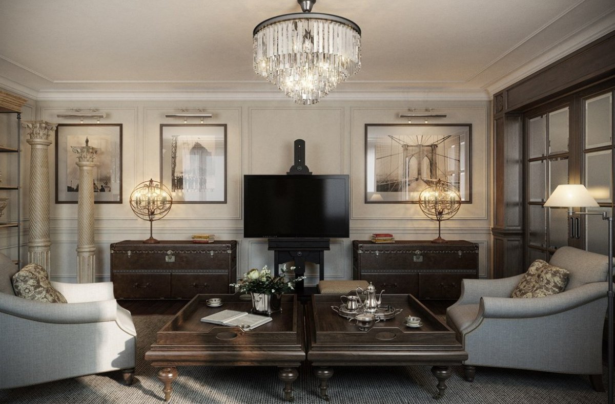 Гостиная американская Неоклассика