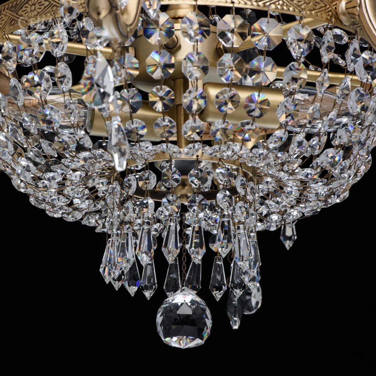 Торшер Crystal Lux Bloom pt6 Gold