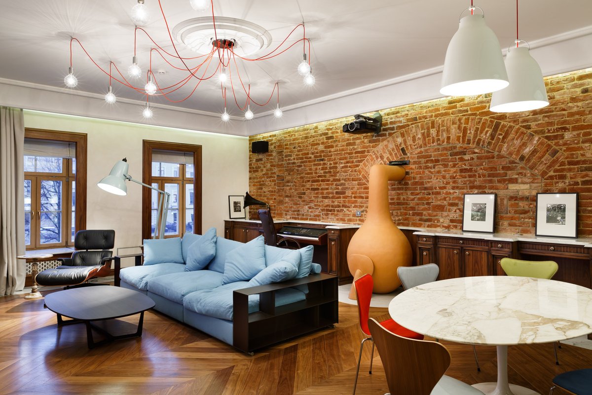 Потолок в стиле лофт в квартире