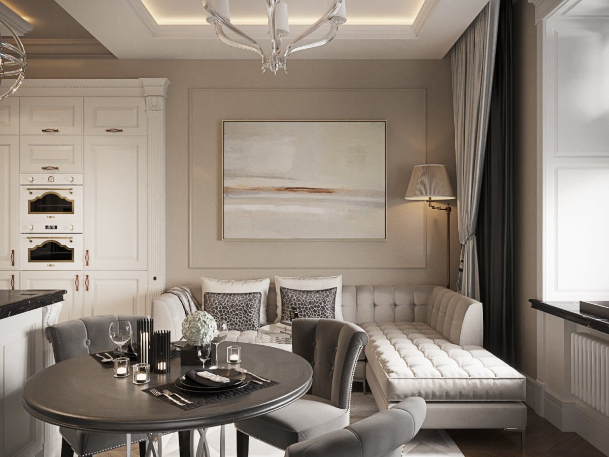 Гостиная американская Неоклассика