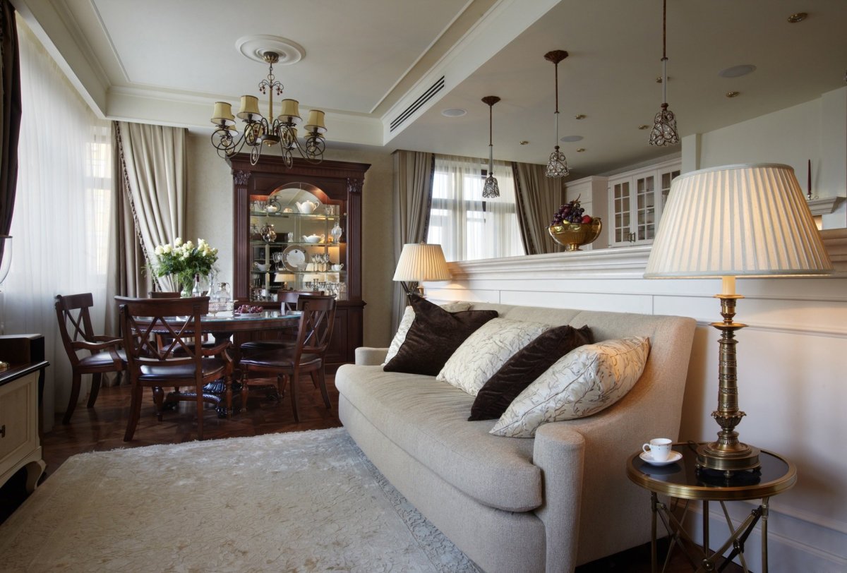 Столовая в стиле современная классика