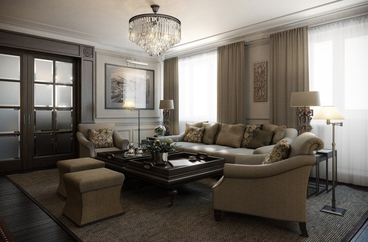 Гостиная современная классика
