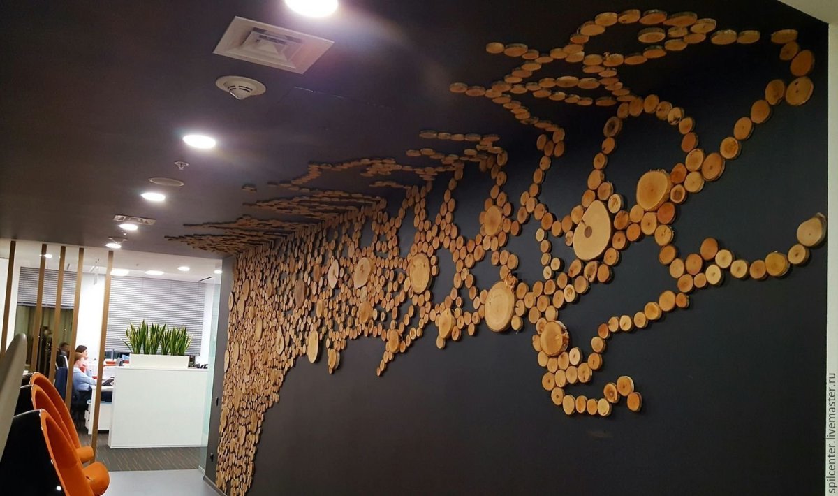 Светильник из спила