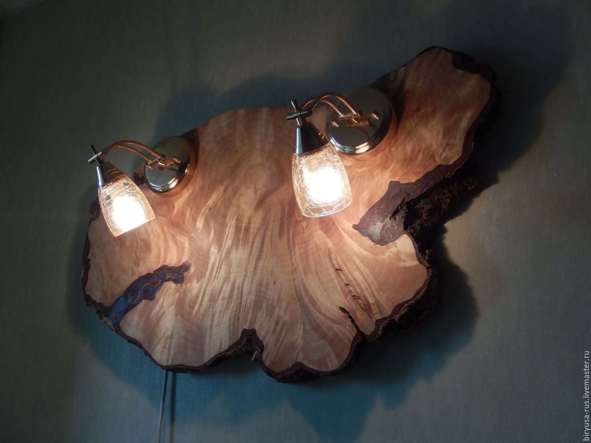 Спилы дерева в интерьере