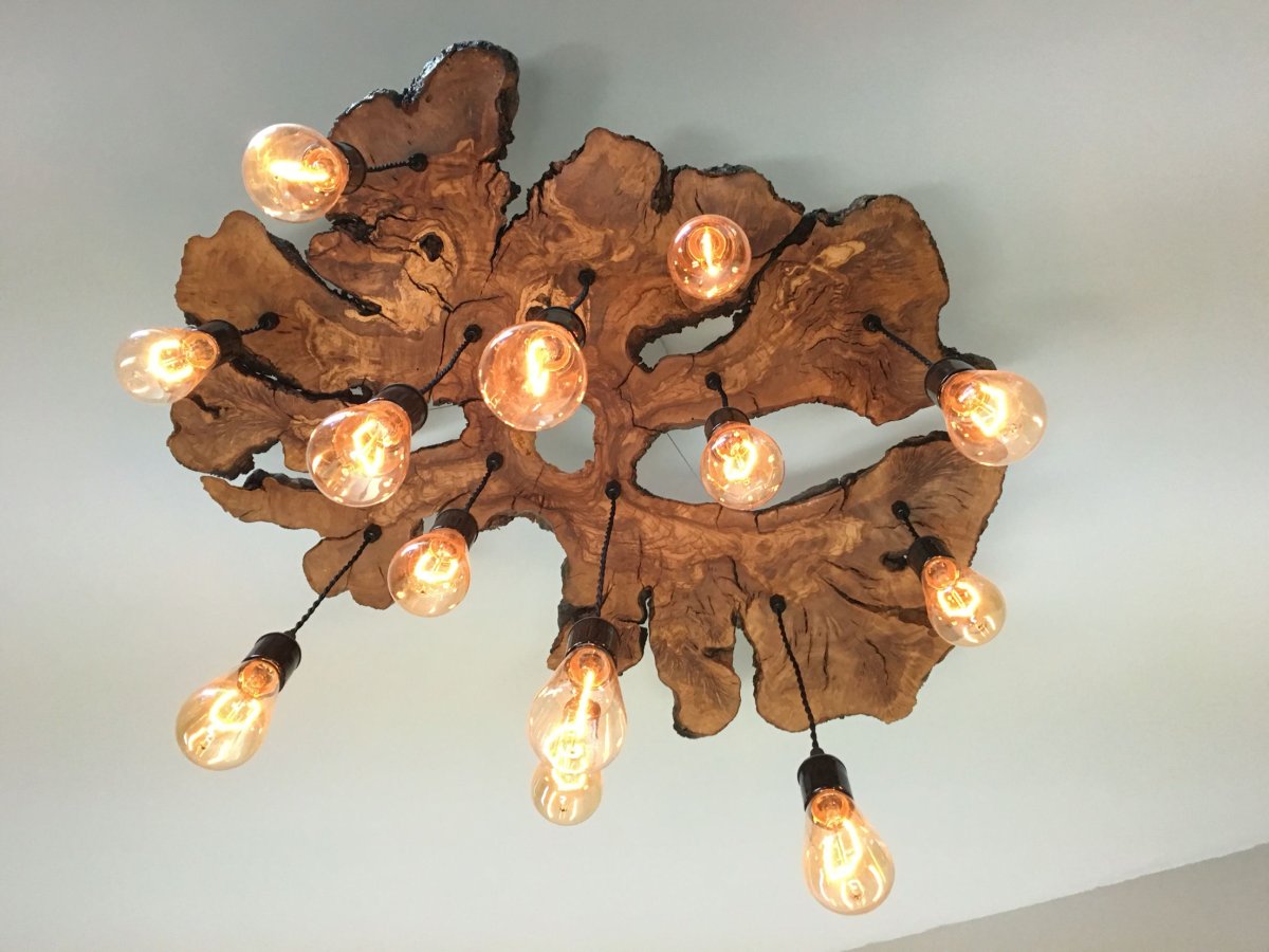 Люстра из спила