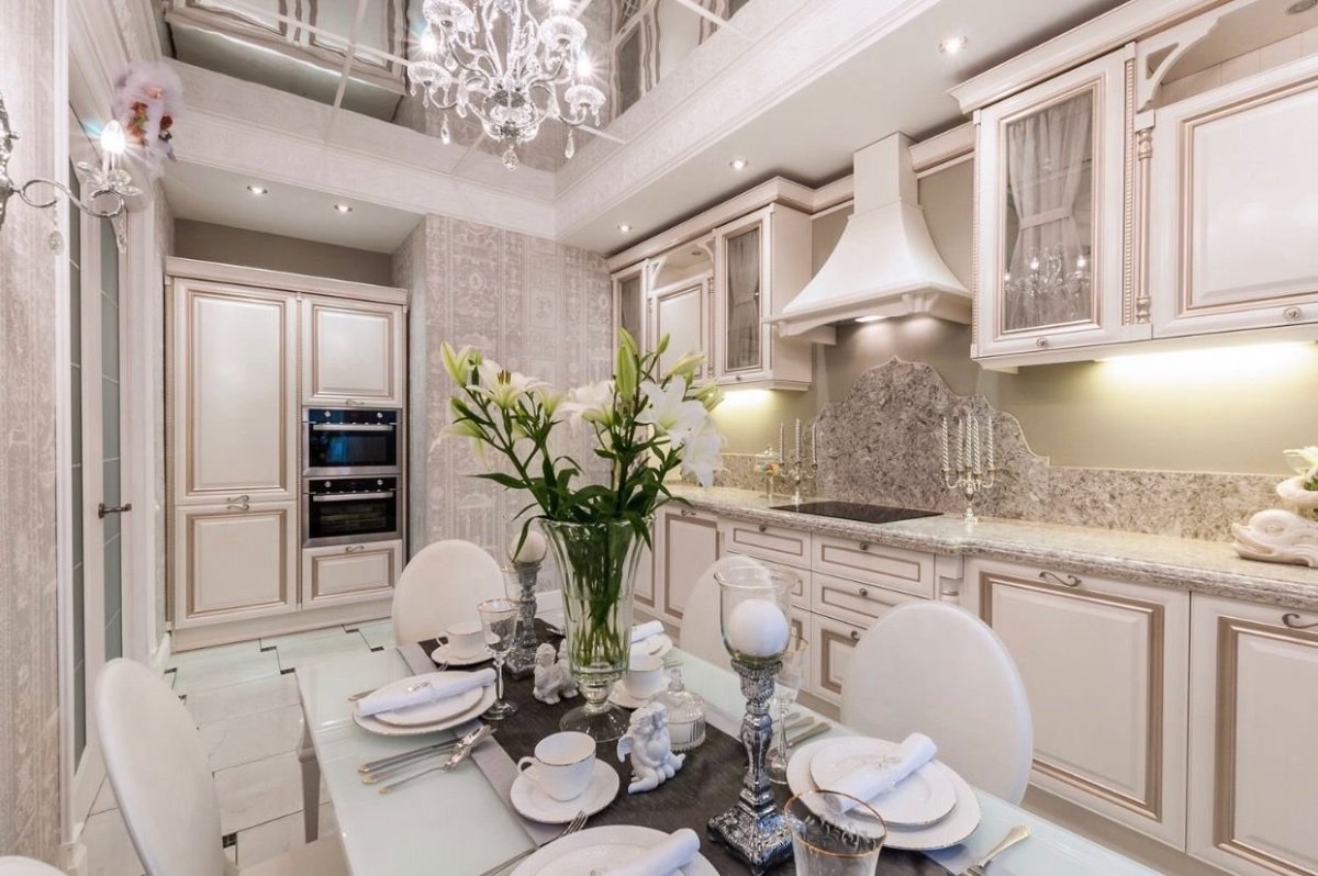 Кухня 16 кв м Неоклассика