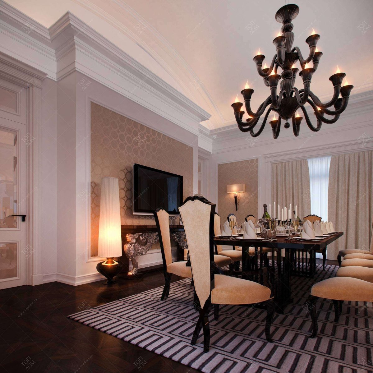 Люстры Неоклассика в интерьере