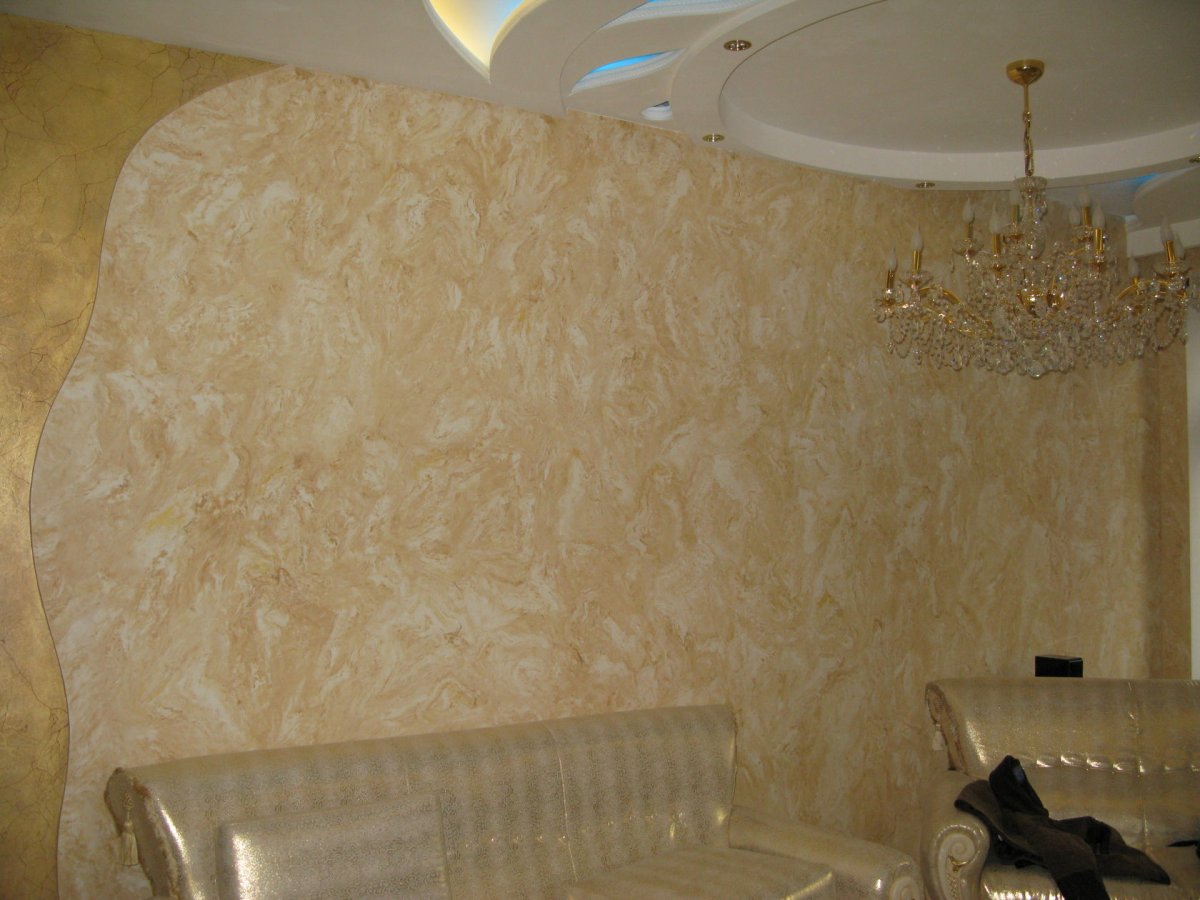 Венецианка под мрамор в интерьере