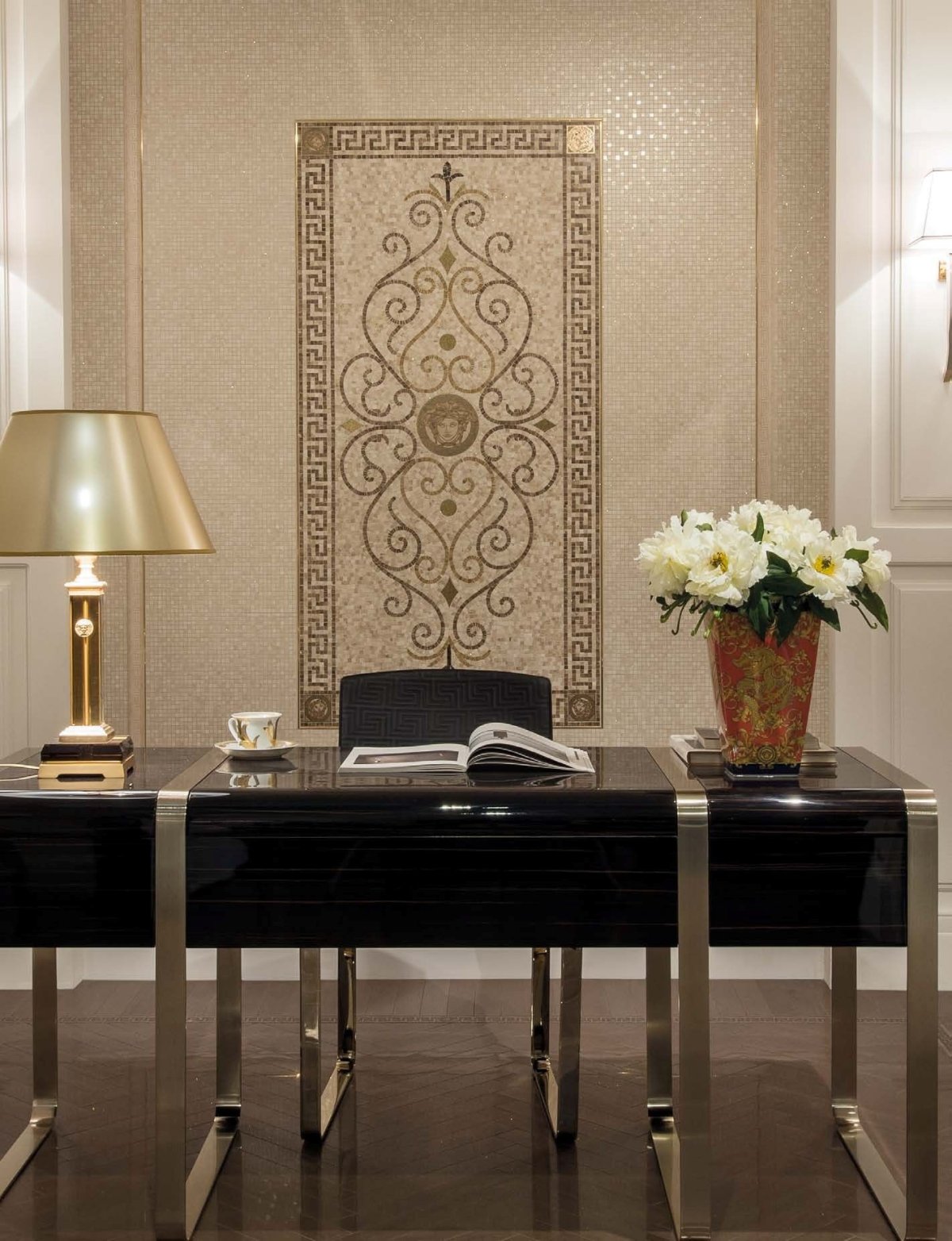 Плитка Версаче Гардения Орхидея