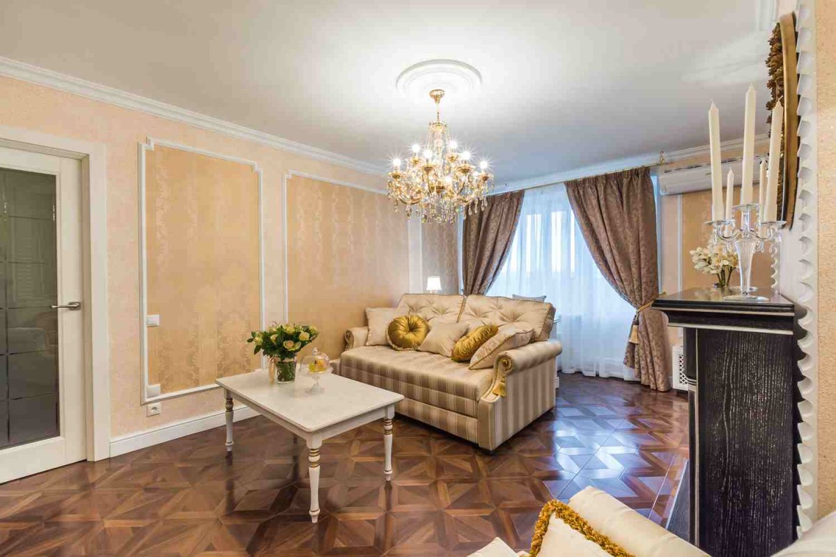 Обои в интерьере гостиной