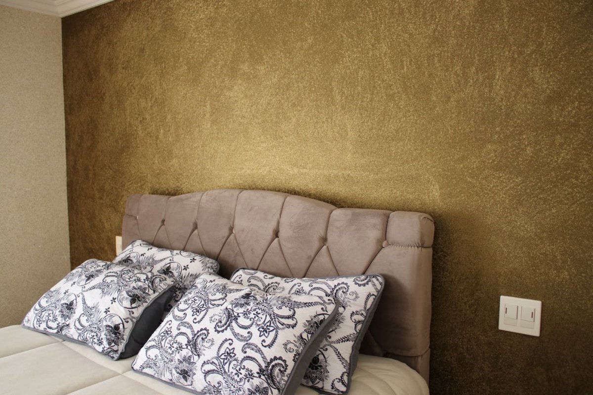 Жидкая штукатурка в интерьере