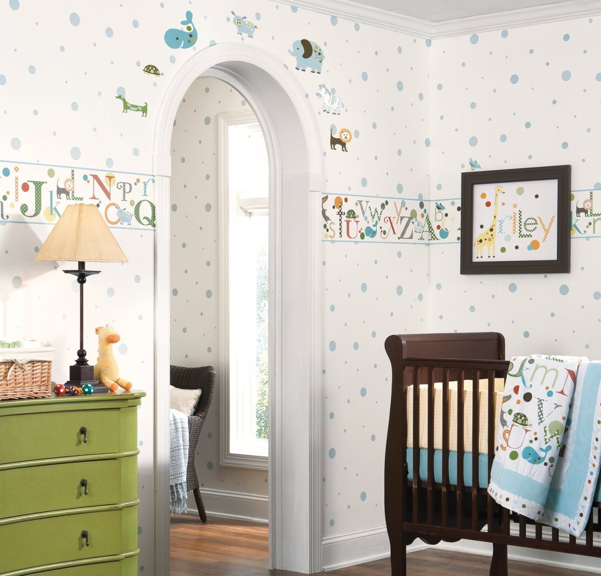 Обойный бордюр в интерьере