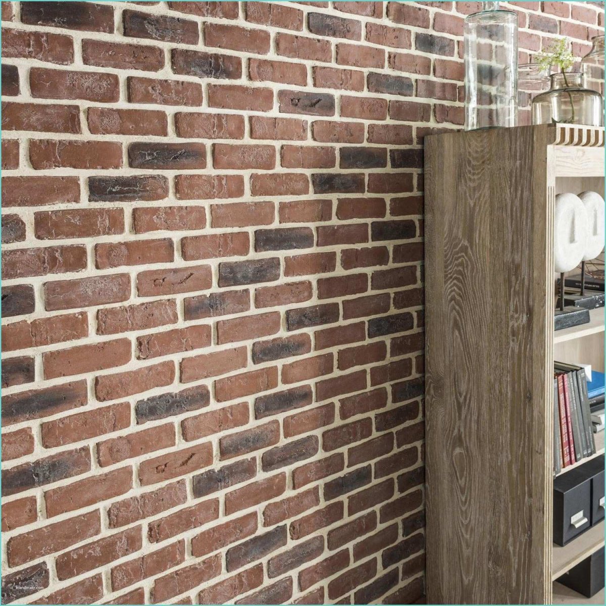 Обои с рисунком кирпича в Леруа Мерлен