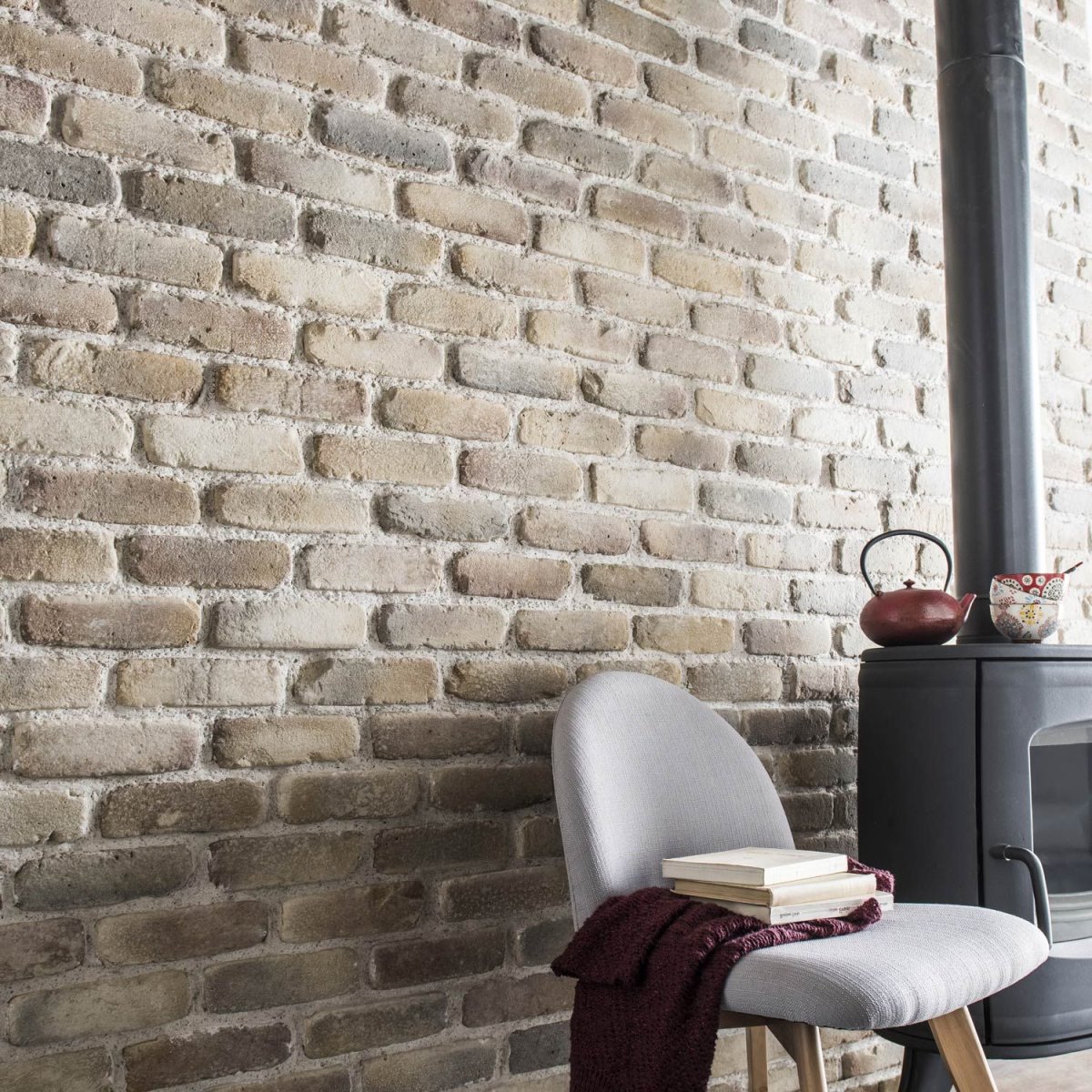 Деревянные панели под кирпич