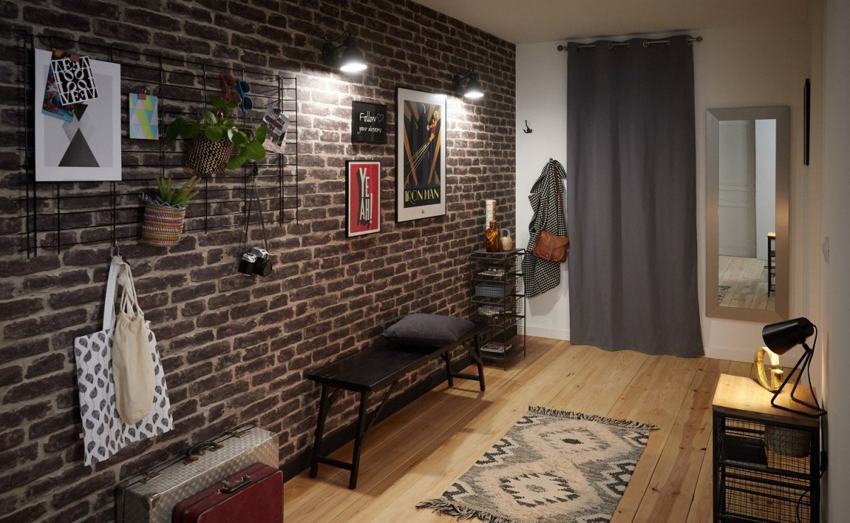 Обои под лофт стиль в Леруа Мерлен