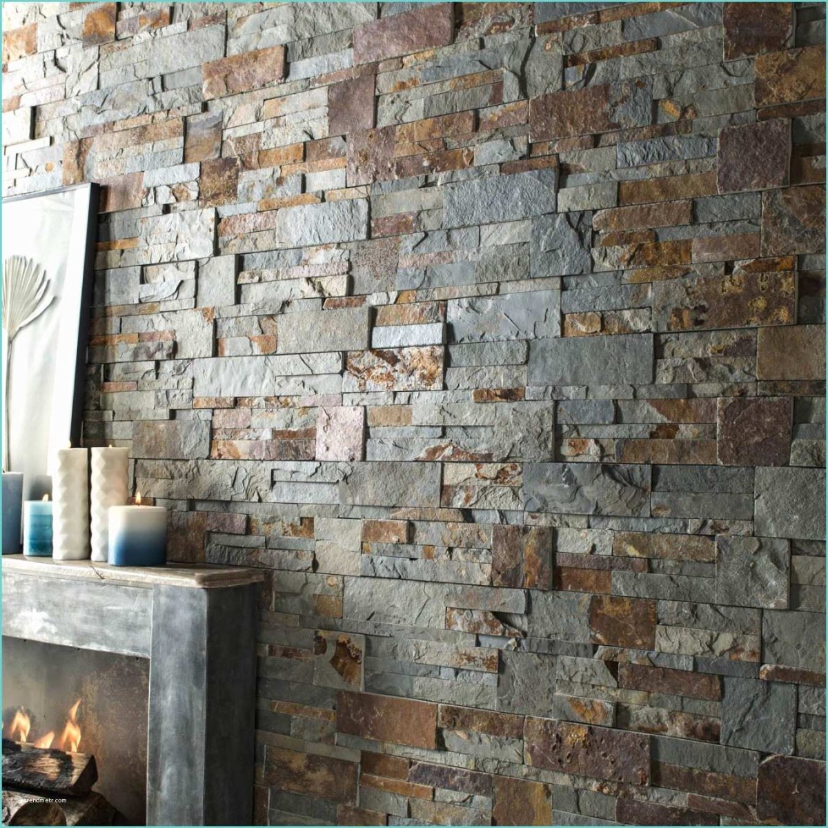 Обои под кирпич в интерьере кухни