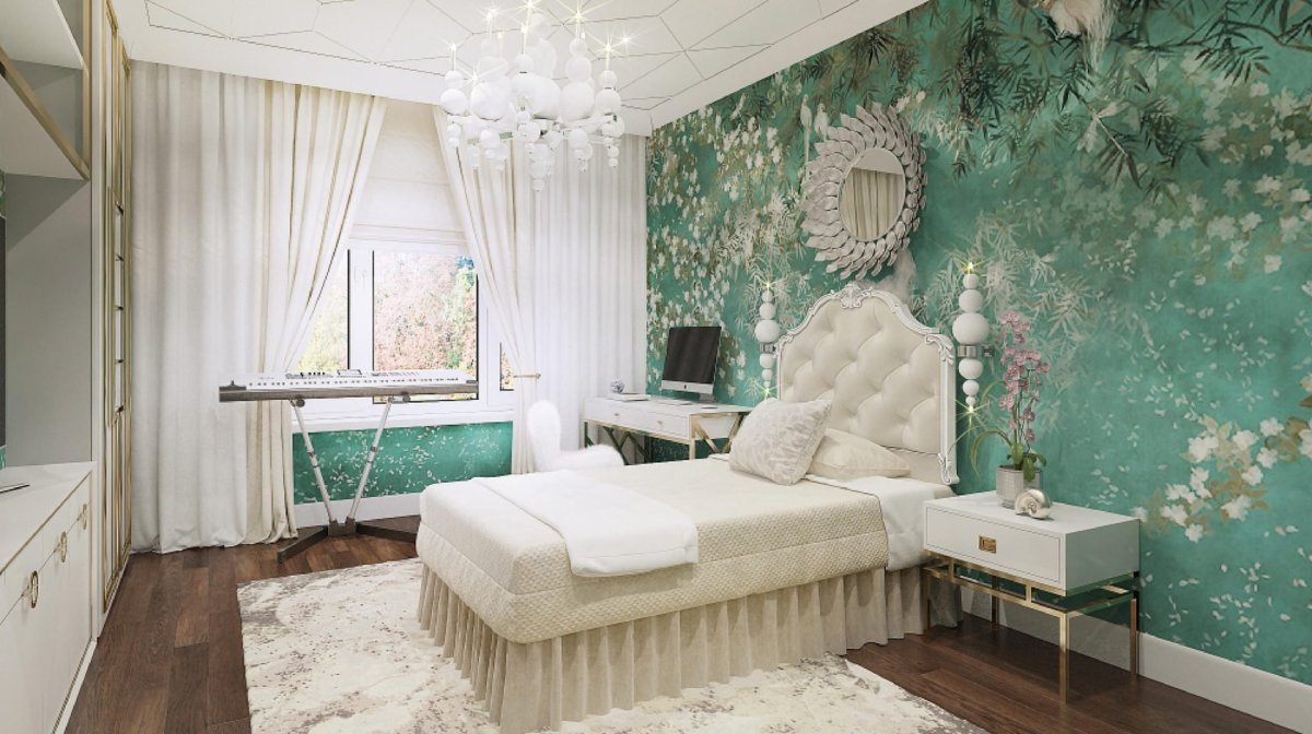 Зеленый цвет в интерьере