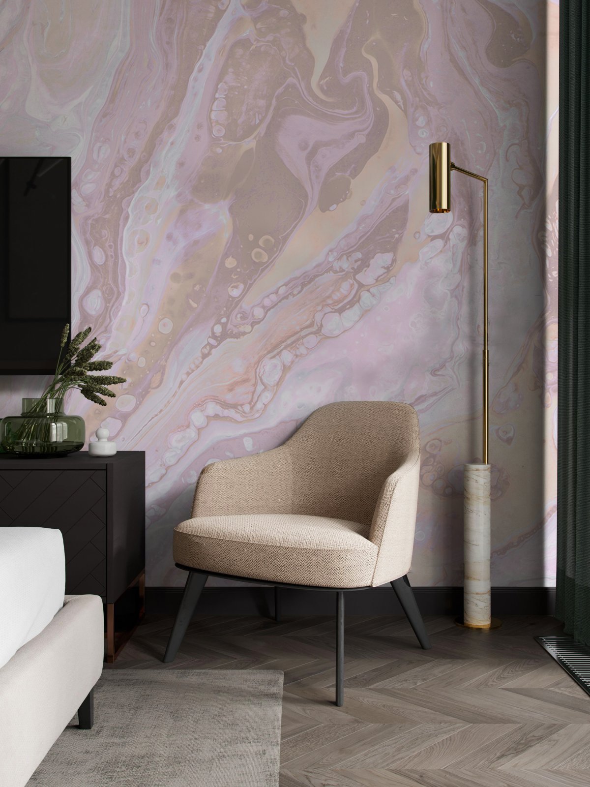 Декоративная штукатурка в современном интерьере