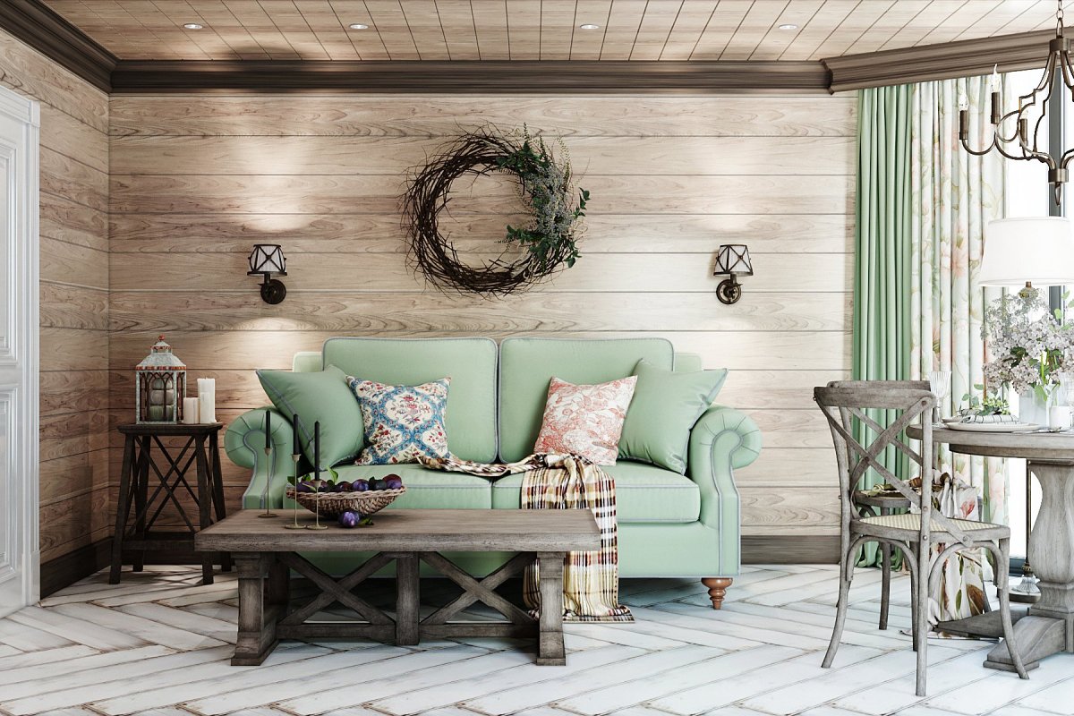 Обои в деревенском стиле для кухни