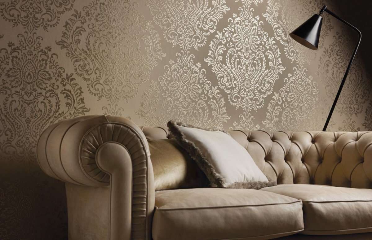 Велюровые обои в интерьере