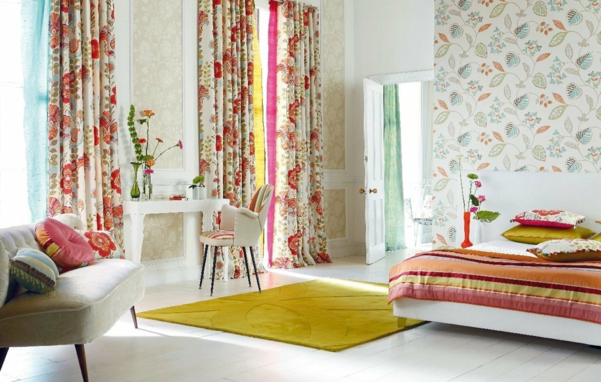 Однотонный текстиль в интерьере