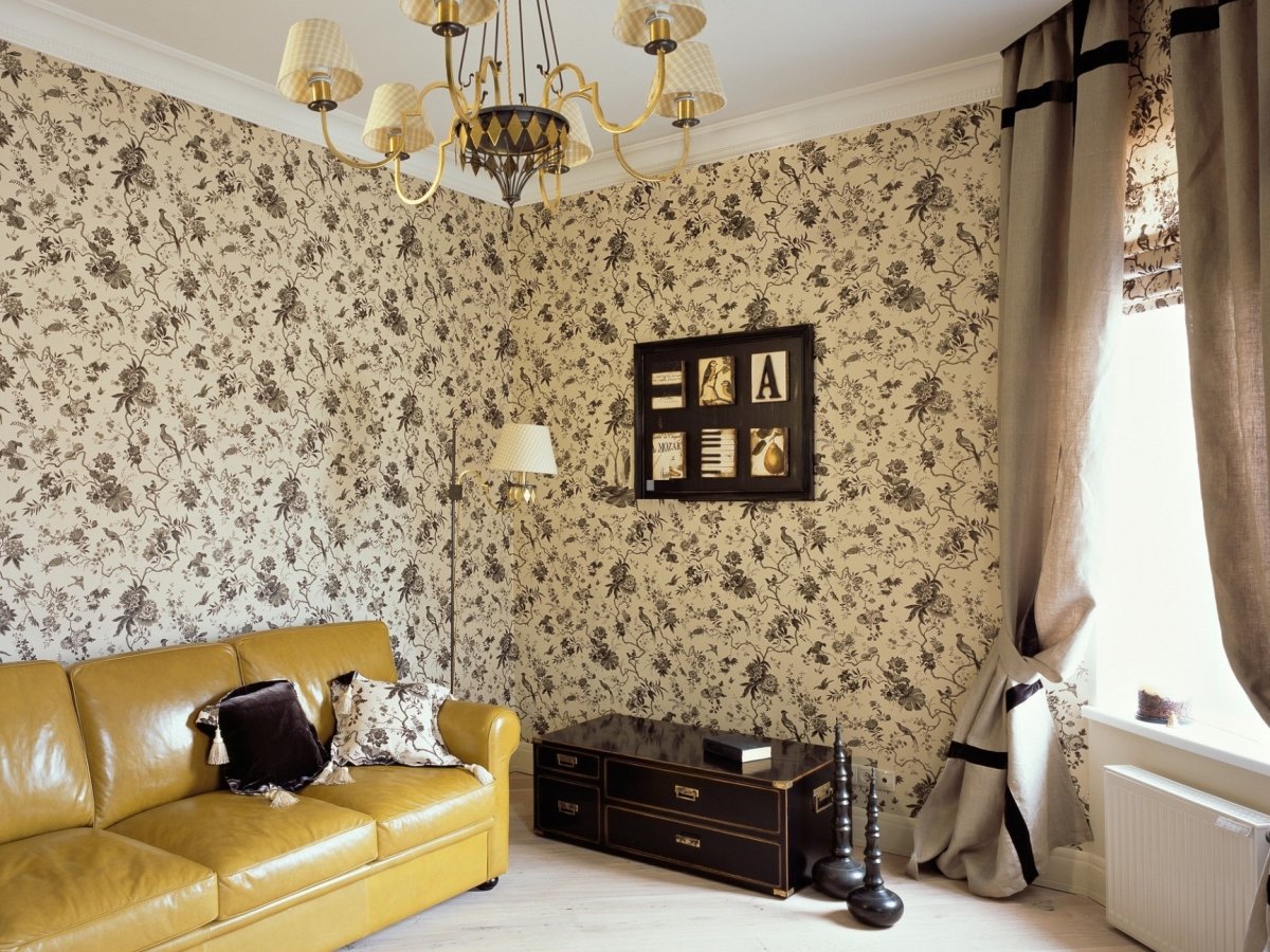 Обои палитра в интерьере Фотогалерея