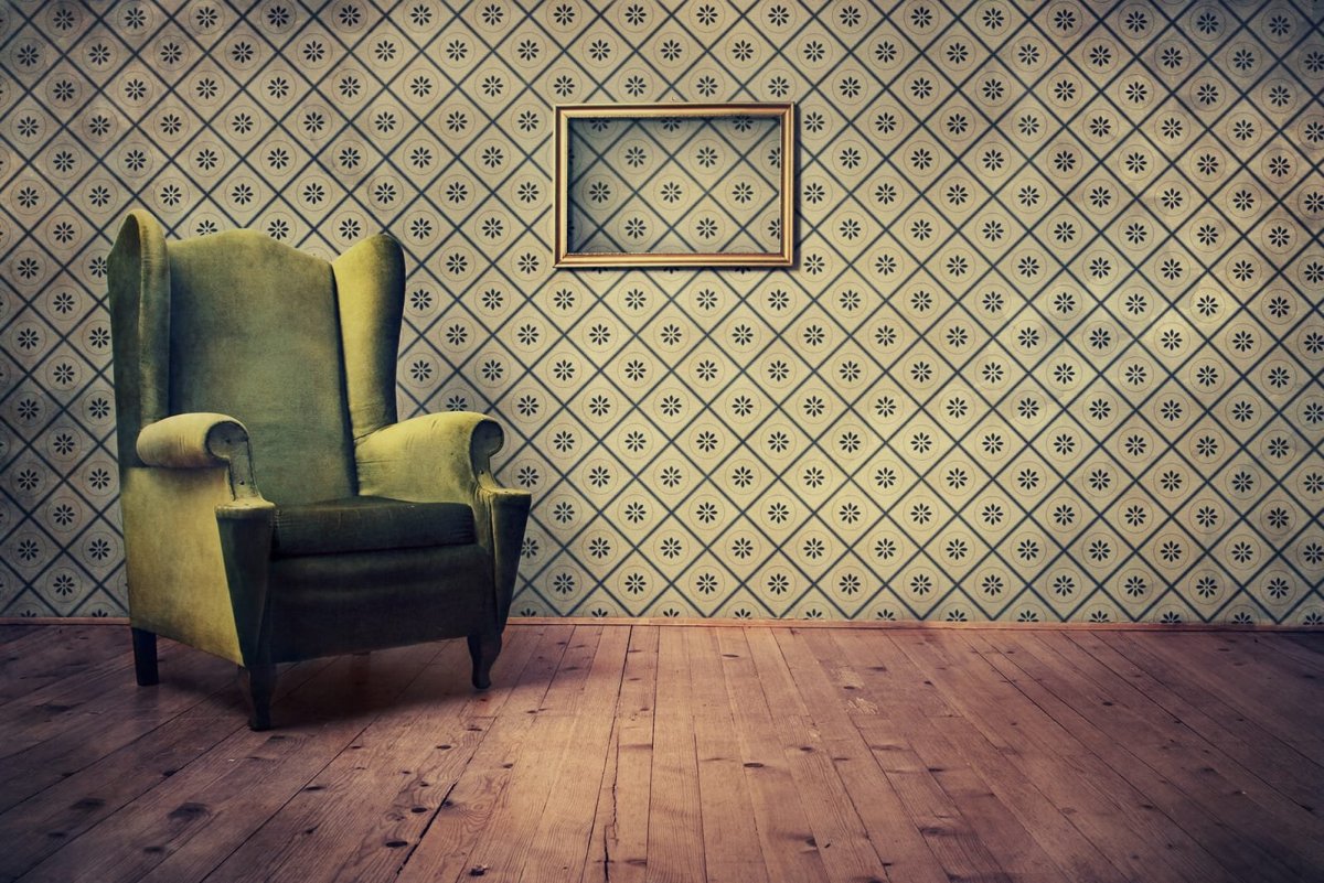 Винтажные обои для стен в интерьере