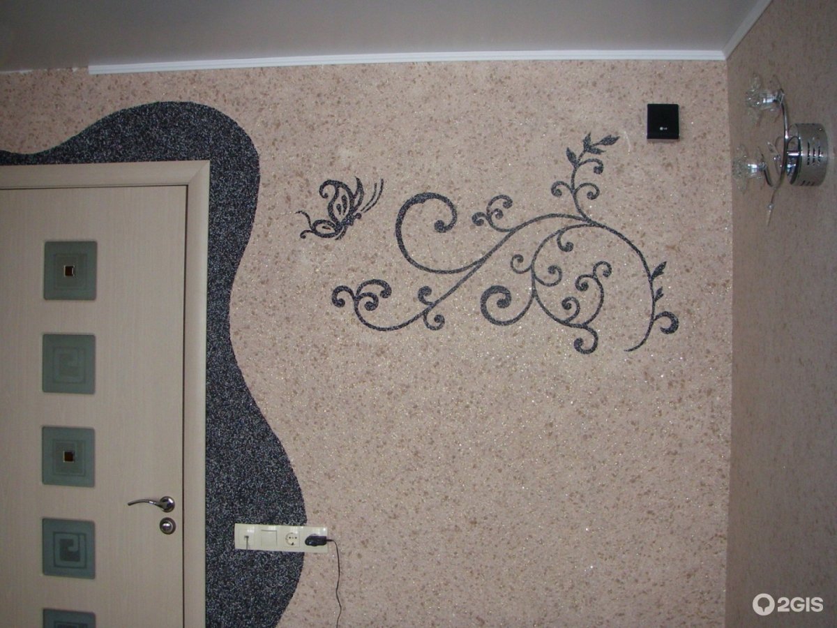 Роспись стен жидкими обоями