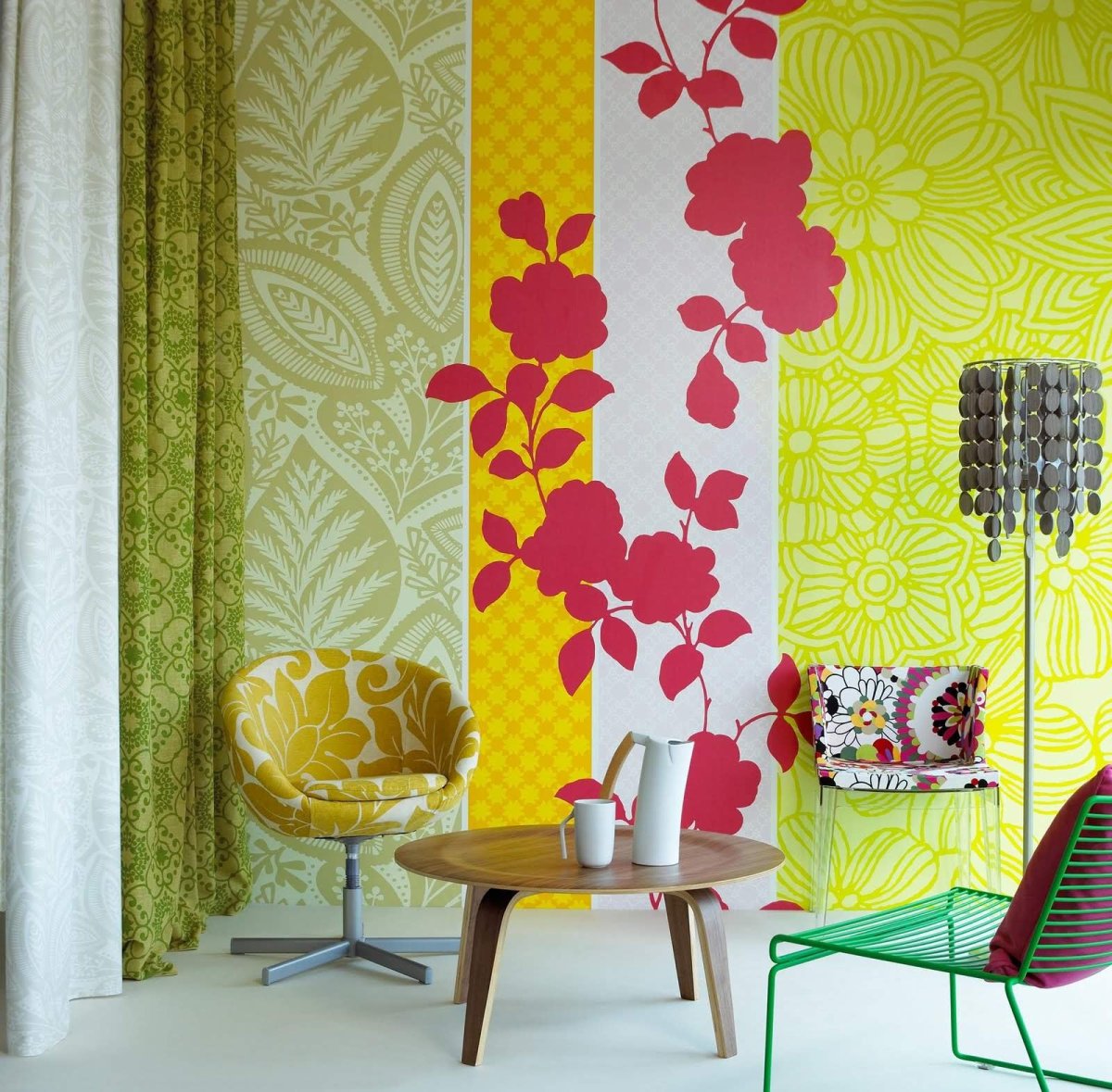 Яркие обои для стен