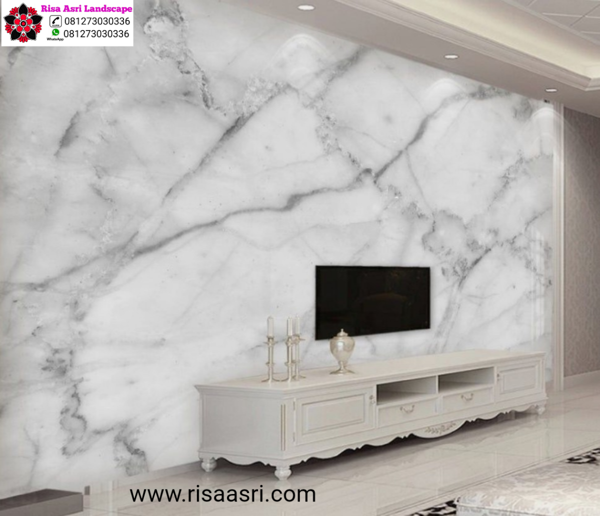 Стены под белый мрамор