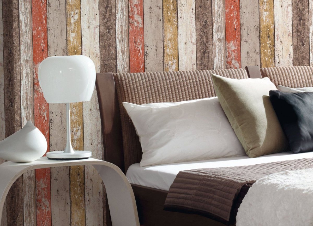 Фотообои доски в интерьере