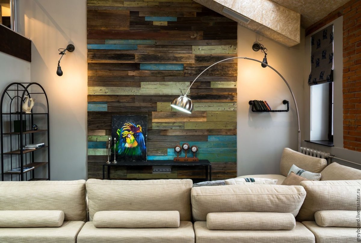 Акцентная стена в стиле лофт