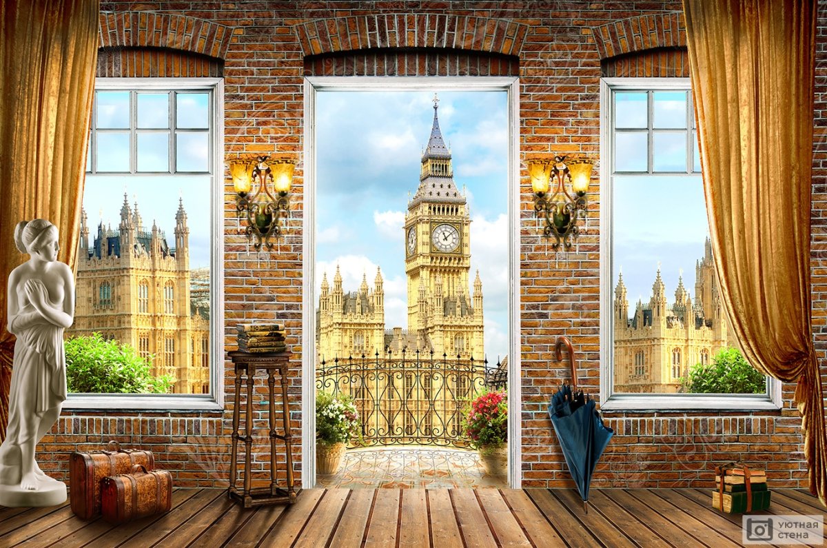 Фотообои в интерьере кухни