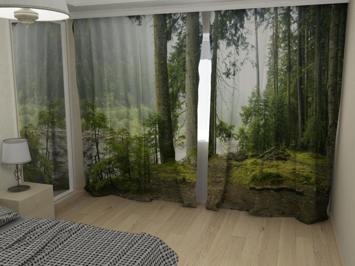 Шторы в стиле леса