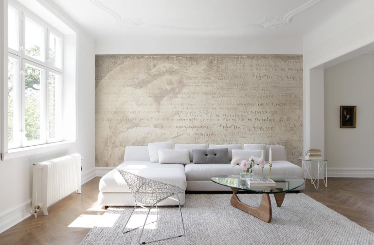 Фотообои 2021 для стен в интерьере гостиной