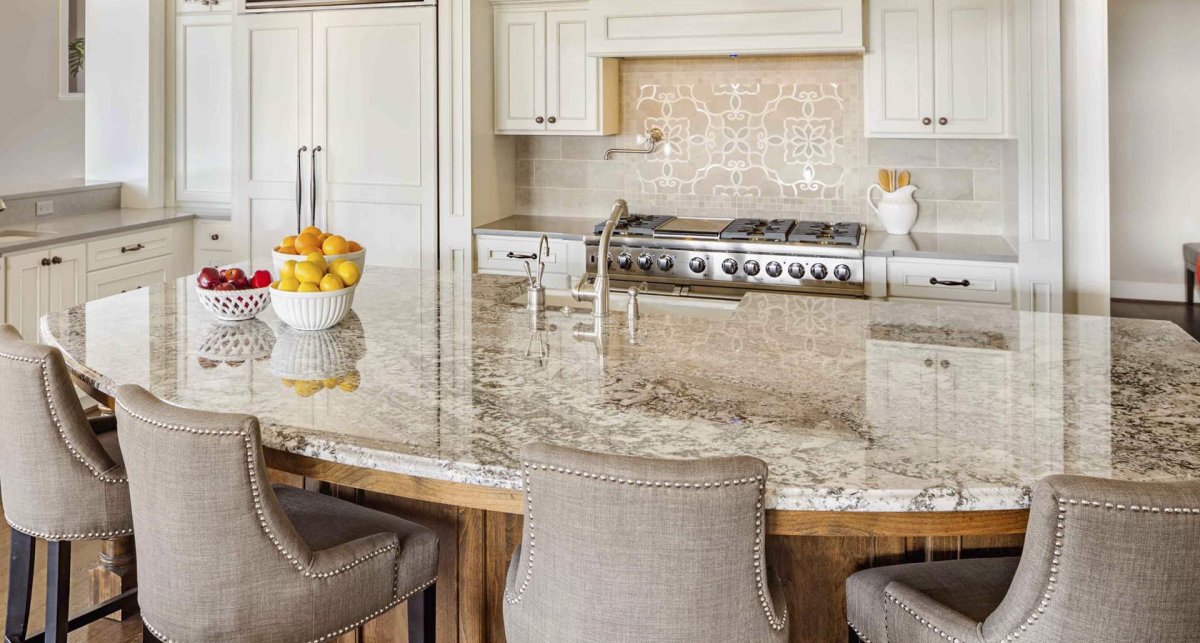 Кухня под мрамор