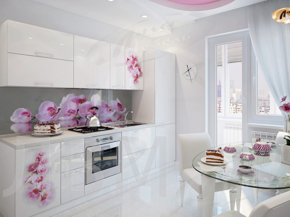 Фотопанно Орхидея в интерьере