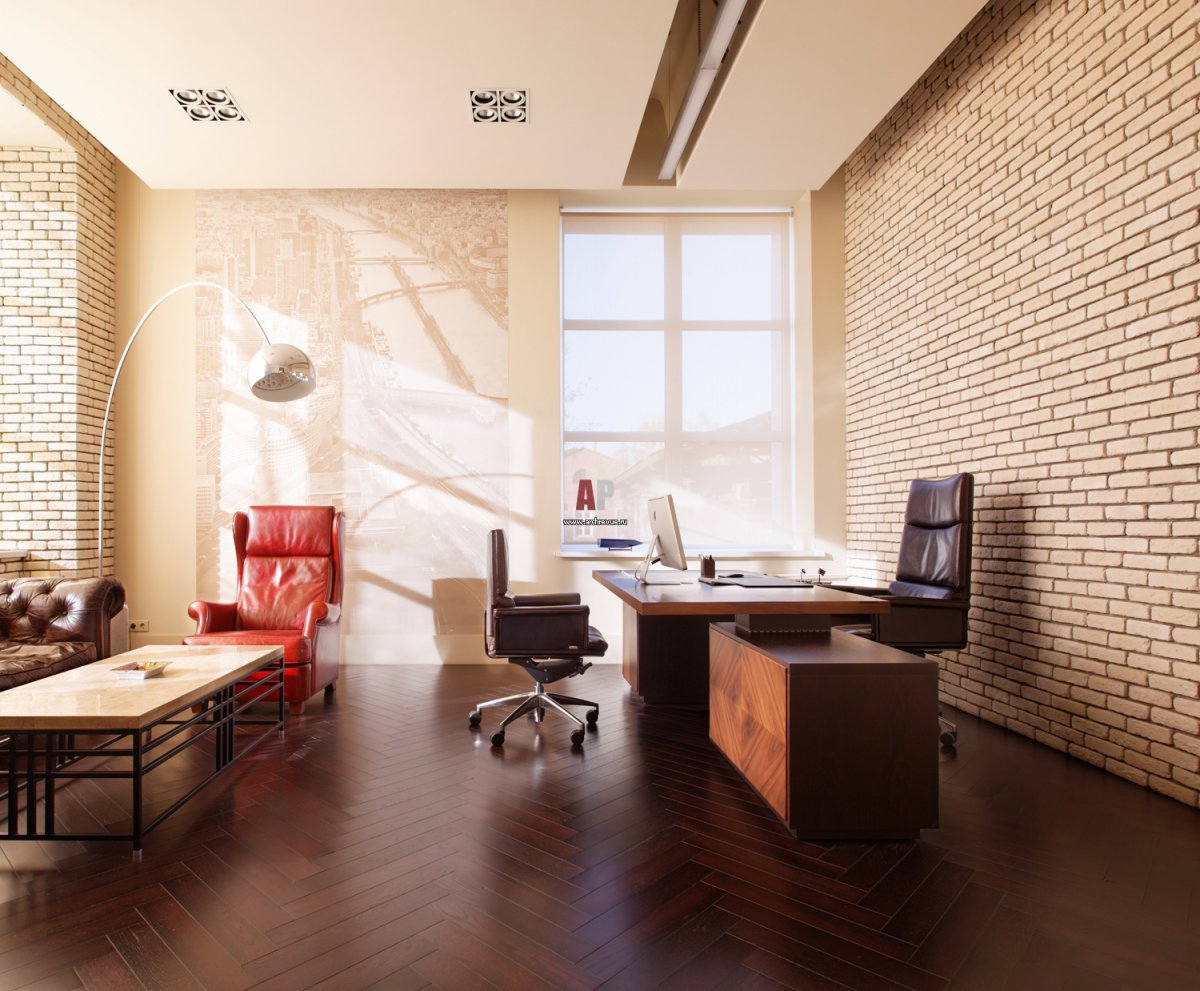 Фотообои в интерьере кабинета