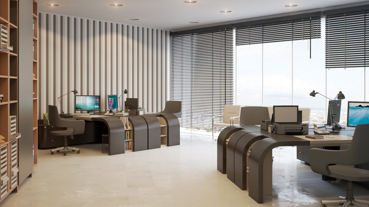 Стильные обои в офис