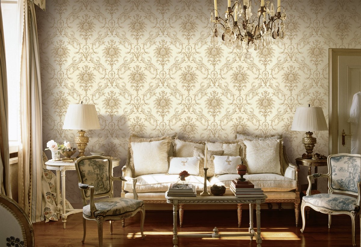 Варианты бежевых обоев